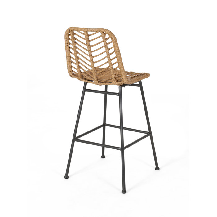 Oliver Enloe Wicker Outdoor 28.75'' Bar Stool & Reviews Wayfair